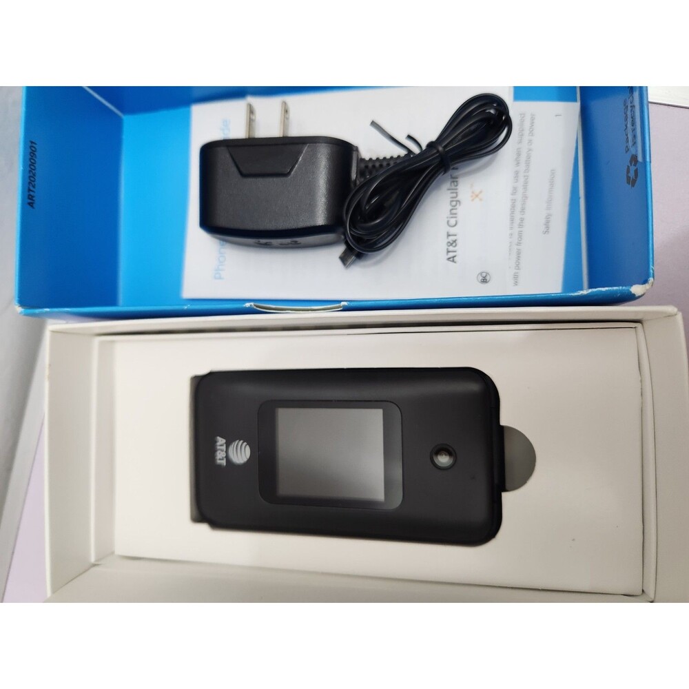 AT&T Cingular Flip IV U102AA 4GB Black 4G LTE Cell Phone Box & Accessories - Picture 6 of 8